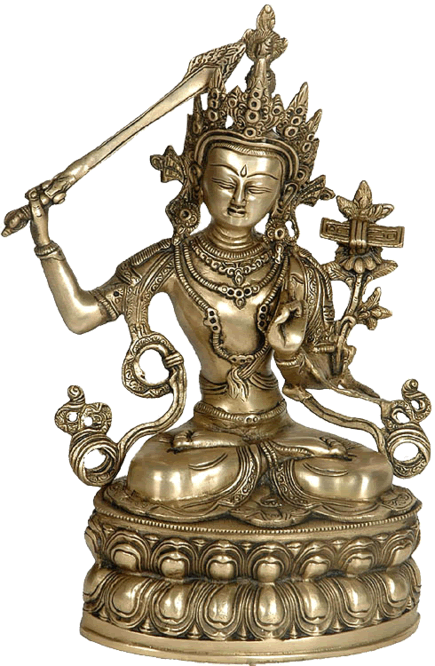 beeld van bodhisattva Manjushri